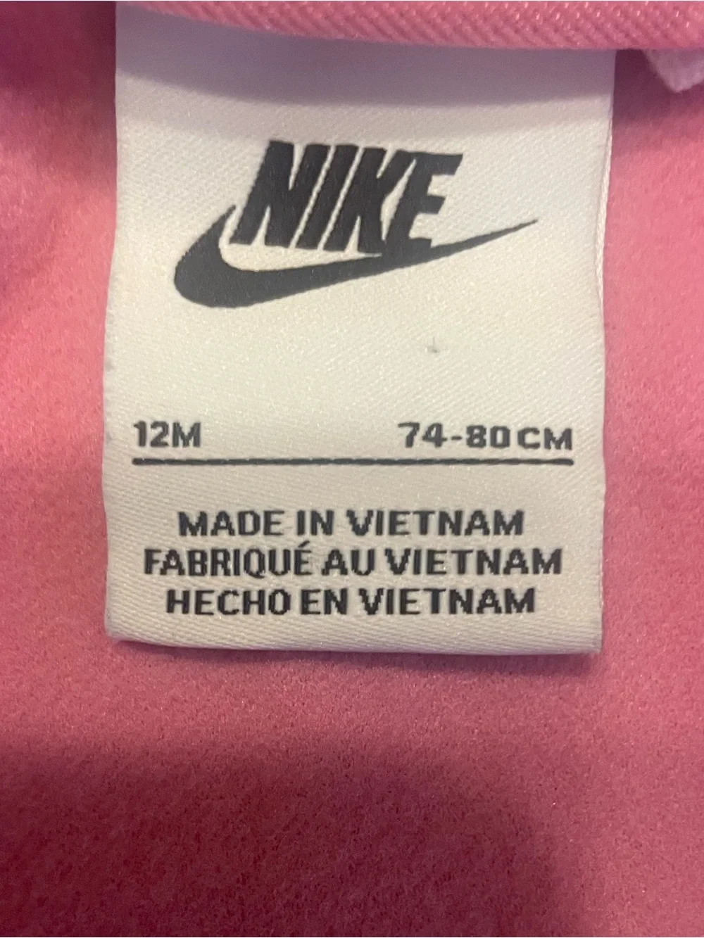 Infant Girl’s Nike Pink Track Suit Size 12 Months